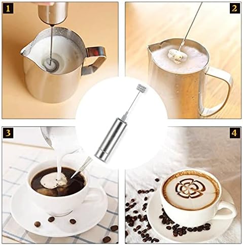 Stainless Steel Motor Milk Frother - Handheld Frother Whisk, Milk Foamer Frother, Mini Blender and Electric Mixer for Coffee, Frappe, Latte, Matcha - Image 6