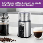 Salton Stainless Steel Smart Coffee Grinder, Electric Blade for Ground Coffee, Spices, Herbs, Nuts with Stainless Steel Blade, 80g/12 cup capacity (CG2123) - Image 3