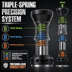 58mm Spring-Loaded Tamper, Coffee Espresso Tamper with 3 Spring Precision System – Auto Rebound, Leveling Spring, All Metal Body with SUS304 Threaded Base, Ergonomic Curved Top for Espresso Machine - Image 2