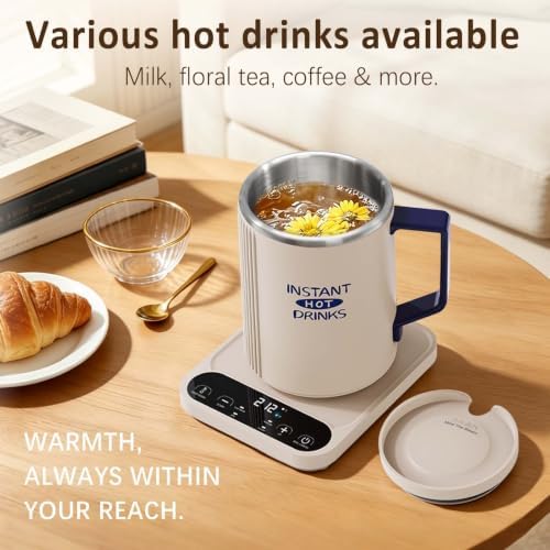 MIKMOK Electric Coffee Mug, Beverage Warmer 400ml, 300W Water Rapid Boiler - Image 3