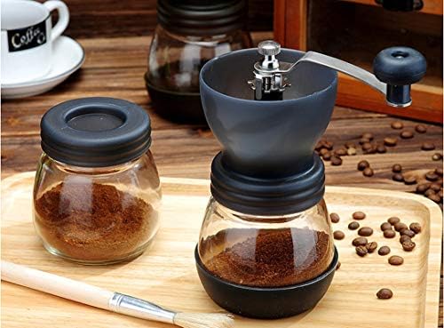 Coffee Accessories Portable Manual Coffee Machine, Grinder Adjustable Ceramic Burr Mill Hand Crank Household Crusher Coffee Bean Tools Household Office (Color : B) - Image 2
