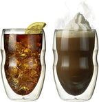 Ozeri Serafino Double Wall Insulated Beverage and Coffee Glasses, 12-Ounce by Ozeri