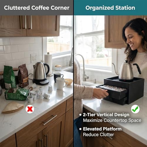 Coffee Brewer Organizer for Fellow Stagg Kettle,Two-tier design - Image 5