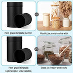 6 Pack Metal Tea Tin Canister with Airtight Double Lids, 16 oz Round Tin Can for Loose Leaf Tea Storage, Reusable Black Food Container for Coffee, Spices, Sugar, Candy, Herbs(black) - Image 4
