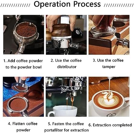 54mm Bottomless Coffee Portafilter, Reusable Double Spout Coffee Portafilter Filter Replacement Three Ear Handle for 870 880 Coffee Machine (Type A) - Image 7