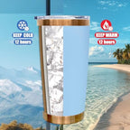 20 oz Tumbler Bulk Stainless Steel Tumblers with Lids and Straws Sky Blue - Image 4