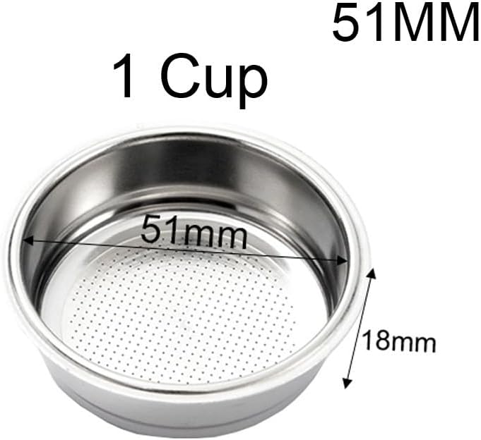 51mm Stainless Steel Coffee Filter Basket 1/2/4 Cup Espresso Strainer Puck Screen - Image 6