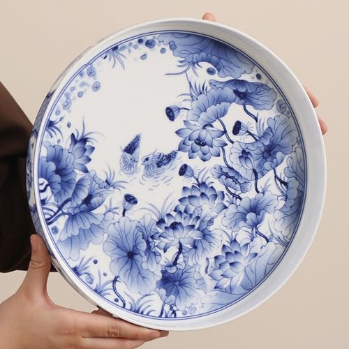 Enamel Ceramic Tea Set, Large-capacity Portable Teapot, Blue and White Porcelain Thin-walled Teacups with Tray, Perfect for Father's Day, Mother's Day, Birthdays, and Christmas - Image 6