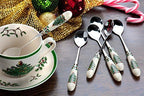 Spode Christmas Tree Teacups & Saucers, Set of 4 - Image 2