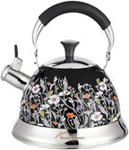 Tea Kettle, 3.1QT Vintage Whistling Tea Kettle for Stovetop by TinlonEnamel
