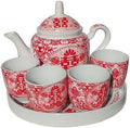 Chinese Wedding Tea Gift Set Service Bride and Groom (Double Happiness S) by Liangbaobao