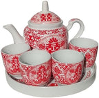 Chinese Wedding Tea Gift Set Service Bride and Groom (Double Happiness S) by Liangbaobao