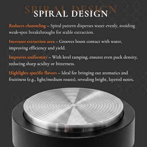Vandroop 53.35mm Calibrated Espresso Tamper Self-Leveling Constant Pressure - Image 6