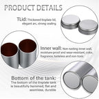 meekoo 18 Pcs Tea Tins Canister for Loose Tea 6 oz Airtight Tea Tins Bulk with Lids Metal Tea Jars Small Round Storage Containers for Travel Business Coffee Cans Candy Spices Herbs Kitchen(Silver) - Image 3