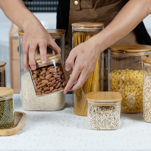 D2scrma 22oz/0.7Qt/650ml Round Glass Storage Containers with Lids 6-Pack - Image 6