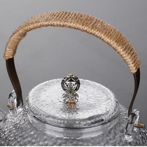 Tea Pot 700mL-800mL Glass Teapot Thickened Teapot Filter Single Pot High Temperature Resistant Floral Teapot Black Tea Set Teapot for Infuser - Image 3