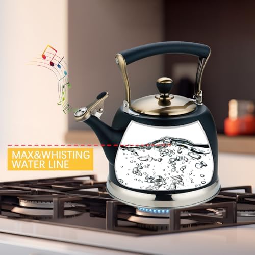 Tea Kettle Stainless Steel Teapot, Stainless Steel Teakettle for Stove Top with Heat Proof Ergonomic Handle 3.0 Quart - Image 3