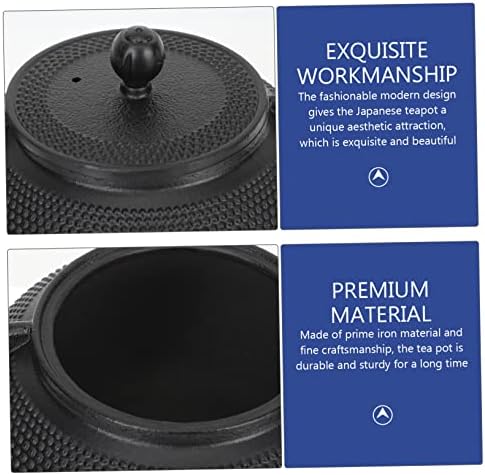 Hemobllo 2pcs Practical Cast Iron Teapot Style Iron Tea Pot Heat Insulation Easy to Clean Home Use - Image 2