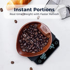 IKAPE Mini Digital Coffee Scale with Timer, 2kg/0.1g High Precision Rechargeable Drip Espresso Scale, Pour Over Scale with Tare Function, LED Display(Black) - Image 5