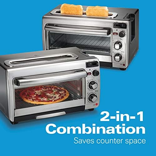 Hamilton Beach 2-in-1 Countertop Oven and Long Slot Toaster, Stainless Steel & Electric Tea Kettle, Water Boiler & Heater, 1.7 Liter, Cordless Serving, 1500 Watts for Fast Boiling, Stainless Steel - Image 3