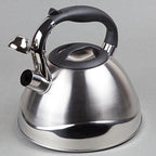 Creative Home Crescendo Stainless Steel Whistling Tea Kettle with Aluminum Capsulated Bottom for Even Heat Distribution, 3.1 Quart, Brushed Finish - Image 5