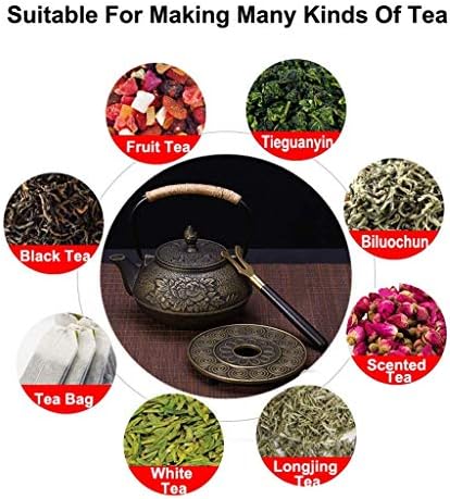 Japanese Tetsubin Tea Kettle Cast Iron Teapot with Stainless Steel Infuser - Image 5
