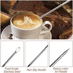 22 PCS Espresso Accessories, 51mm Coffee Espresso Tamper Set, with Espresso Tamper, WDT Tool, Coffee Stirrer, Frothing Pitcher, Latte Art Pen, Tamper Mat, Coffee Stencils for Espresso Machine - Image 5
