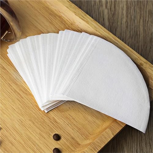 500 Pcs Conical Wood Pulp Filter Paper – Hand-Brewed Coffee Drip Sheets for Household Cafes(White) - Image 5