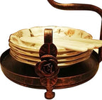 Creation Core Vintage Bronze Iron Coffee Cup Holder Storage Premium Rustic Tea Mug and Saucer Display Rack Holds 6 Cups - Image 6