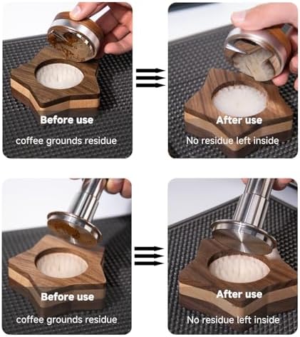 Modular Espresso Tamping Station, 4-in-1 Solid Wood Coffee Organizer, Tamping Station 51~54mm for Tamper & Portafilter, Espresso Tamp Stand for Home Barista - Image 4