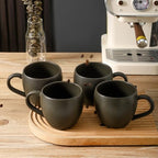 Coffee Mugs Set of 4, Black 16 oz Coffee Mugs for Latte Cappuccino Cocoa and Tea, Ceramic Coffee Cups With Handle,Stoneware Mugs for Housewarming Gifts, Microwave＆Dishwasher Safe - Image 6