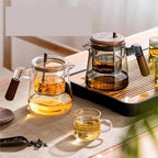 Glass Teapot Large Capacity with Removable Infuser for Home Office(Translucent Grey) - Image 5