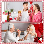 SiliFine 6 Pcs Valentine Heart Glass Cups, 16 oz with Lids and Straws - Image 5
