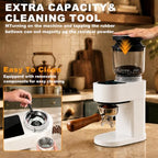 Electric Conical Burr Coffee Bean Grinder,with adjustable 52 settings,White - Image 6