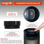 ONGROK Glass Storage Jar with Vacuum Pump Technology, Air Proof Containers to Preserve Smell and Aroma (800ml (2oz)) - Image 4