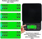 High Precision LCD Electronic Scales 3kg/0.1g 5kg/0.1g Drip Coffee Scale with Timer Portable Electronic Digital Kitchen Scale(Black 3kg 0.1g) - Image 4