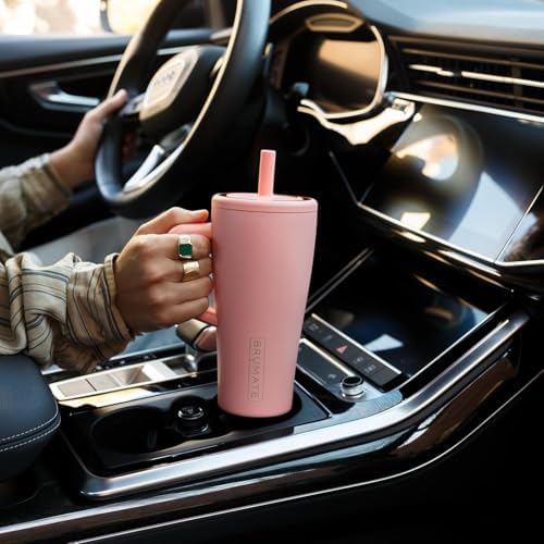 BrüMate Era 20 oz Tumbler with Handle and Straw | 100% Leakproof Insulated Tumbler with Lid and Straw | Made of Stainless Steel | Cup Holder Friendly Base | 20oz (Java) - Image 4