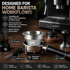 Step Down Espresso Portafilter Basket, Compatible with IKAPE, Variable Diameter Stainless Steel Basket for 54mm/58mm Bottomless Portafilter, 58mm 24g 38mm(58mm 24g 38mm) - Image 6