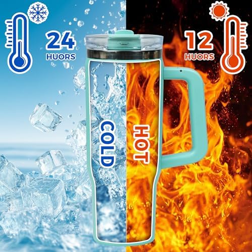 30 oz Tumbler with Handle Hidden Straw Stainless Steel Insulated - Image 5