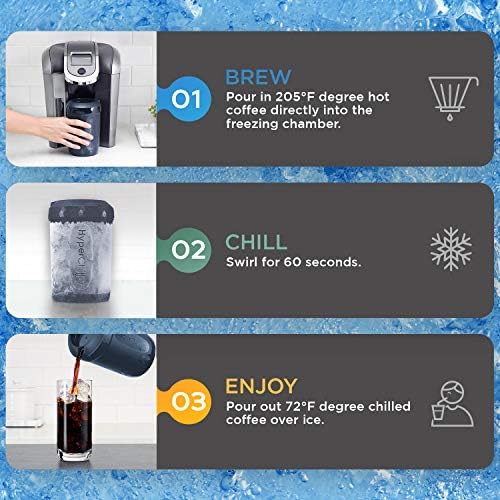HyperChiller HC2BG# Patented Iced Beverage Cooler, 12.5 Oz, Cobalt - Image 5