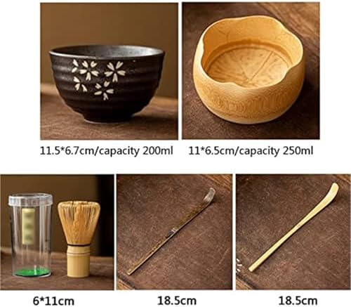 Handmade Japanese Matcha Whisk Set - 8 Piece Bamboo Tea Ceremony Kit with Chasen, Chawan, Chashaku, Caddy & Tray - Complete Tool Set for Authentic Matcha Preparation(1) - Image 5