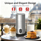 Electric Milk Frother, Stainless Steel Hot/Cold Foam Maker, with LED Display, for Latte & Hot Chocolate,for Home & Office - Image 4