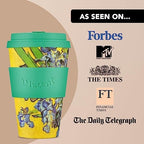 Ecoffee Cup 14oz (400ml) Van Gogh Reusable Coffee Cup – PLA Plant-Based Travel Mug with Silicone Lid, Melamine Free & Dishwasher Safe – Irises - Image 6