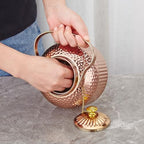SANQIAHOME Antique 1.4L (45 Oz) Stainless Steel Teapot with Infuser Copper - Image 5
