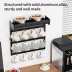 RCHYFEED Coffee Mug Holder Wall Mounted,Metal Mug Rack with 12 Movable Hook - Image 2