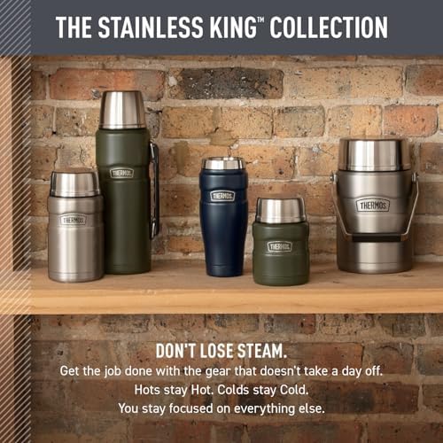 THERMOS Stainless King Stainless Steel Tumbler, 16oz, Rustic Red - Image 6