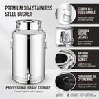 304 Stainless Steel Milk Can, 5-125L Beverage Dispenser Bucket with Spigot - Image 5