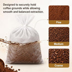 100 Pack Cold Brew Coffee Filter Bags, 20 x 20 Inch Disposable Drawstring Coffee Filters for Large Batch Brewing, Fine Mesh Cold Brew Bags for 5 Gallon Buckets, Coffee Shops, Cafés & Home Brewing - Image 7