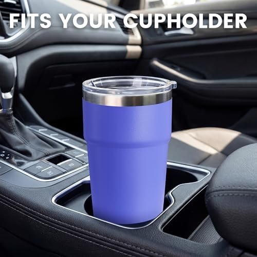 MEWAY 16oz Tumbler Double Wall Vacuum Insulated Travel Mug Bulk, Stainless Steel Tumblers with Lid, Powder Coated Coffee Cups for Cold & Hot Drinks (Purple,12 Pack) - Image 4