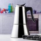 300ML Electric Moka Coffee Pot American plug Plug 6 Cups Stainless Steel Thickening Espresso Coffee Maker Italian Cuban Classic Coffee Pot - Image 2